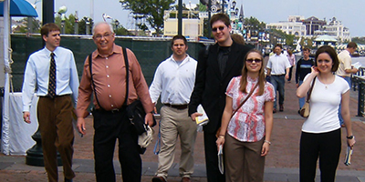 Dan Steffenson (second from left) with Albion students at the 2007 ACS Conference in New Orleans.