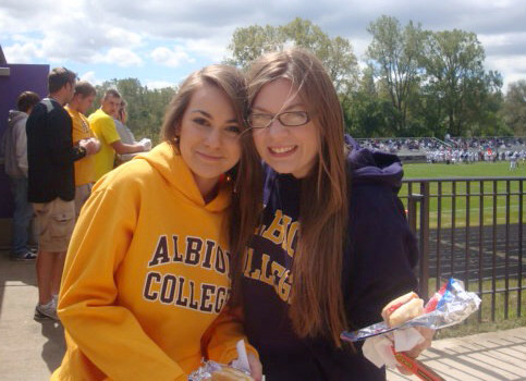 Ali and Haley Hill, while Ali was a high school senior.