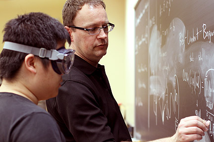 Students work closely with their professors in Albion College's chemistry program.