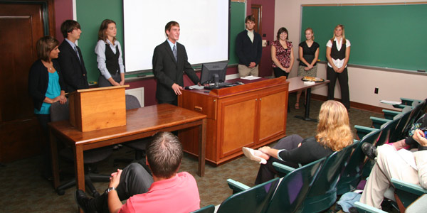 Ford Institute students give a presentation.