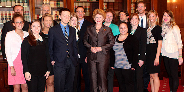 Ford Institute seniors visited with Michigan Senator Debbie Stabenow during their D.C. trip.