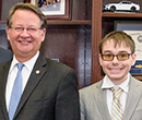 Nick Panourgias (right) with U.S. Senator Gary Peters of Michigan.