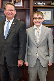 Nick Panourgias (right) with U.S. Senator Gary Peters of Michigan.