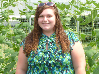 Caitlyn Allen, as an intern for the South Lansing Community Development Association. 