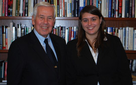 Christin Spoolstra, '11, worked as an intern in Washington for U.S. Senator Richard Lugar of Indiana.