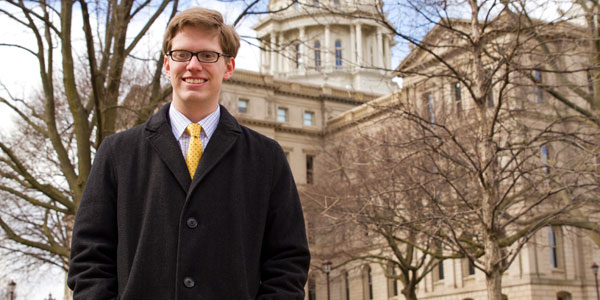 Nathaniel Love, '13, graduated with a degree in public policy and a concentration in the Ford Institute.