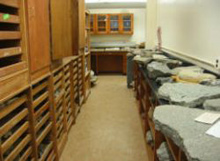 Albion College Geology Department rock storage