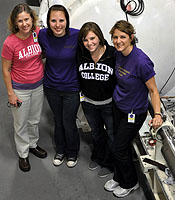 Vanessa McCaffrey, Erica Bennett, Casey Waun, and Nicolle Zellner visited the Johnson Space Center this summer.