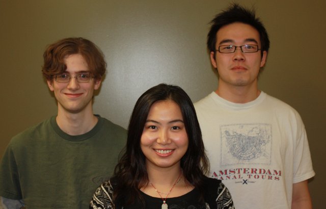 Left to right: Christopher Creighton, Yang Chen, and Chen Chen