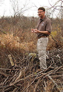 Dave Green directs a Nature Center program.