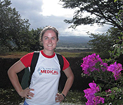 Marissa Cloutier worked in a temporary medical clinic in Honduras in December.