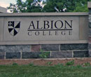 Albion College sign