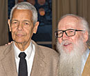 Julian Bond with Albion College history professor Wes Dick
