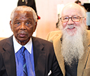 Judge Damon Keith (left) and Albion College history professor Wesley Arden Dick, September 2012