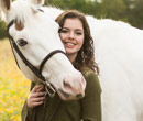 Maddie Darby, '20, with her horse, Elvis