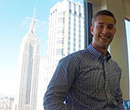 Dylan Neal, '16, in New York during his summer 2015 internship at Cotswold Industries