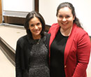 Visiting scholar Angela Maria Kelley with Andrea Sanchez