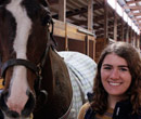 Kylie Heitman has been doing aroma therapy research with some of the Albion College horses.