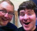 Albion College theatre students Corey Brittain and Peter Verhaeghe